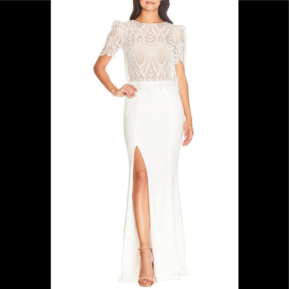 Ramona Lace Popover Bodice Trumpet Wedding Gown